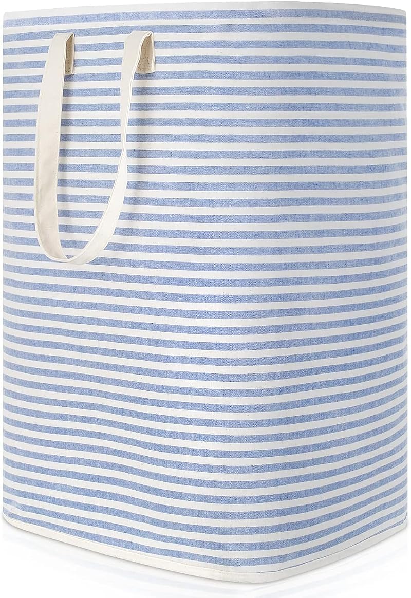 Lifewit 80L Collapsible Laundry Basket Hamper with Extended Handles Blue