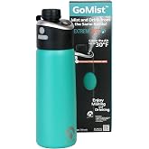 Misting &amp; Drinking Water Bottle | Rechargeable Personal Cooling | 25oz