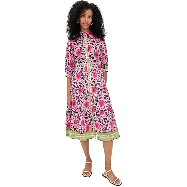 Sea Women's Claude Long Sleeve Midi Dress, Green, XL at Amazon Women's  Clothing store