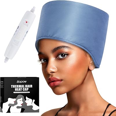 AOPOW Hair Cap Treatment Steamer Deep Conditioning Thermal Cap Blue UK Plug
