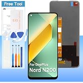 Screen Replacement for OnePlus Nord N200 5G DE2118 DE2117 LCD Display Touch Digitizer Assembly with Tools | 6.49'' | Black | Tools Included