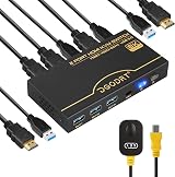 DGODRT 8K 60Hz HDMI KVM Switch 4K 120Hz 2 Port USB 3.0 for 2 Computers view 1