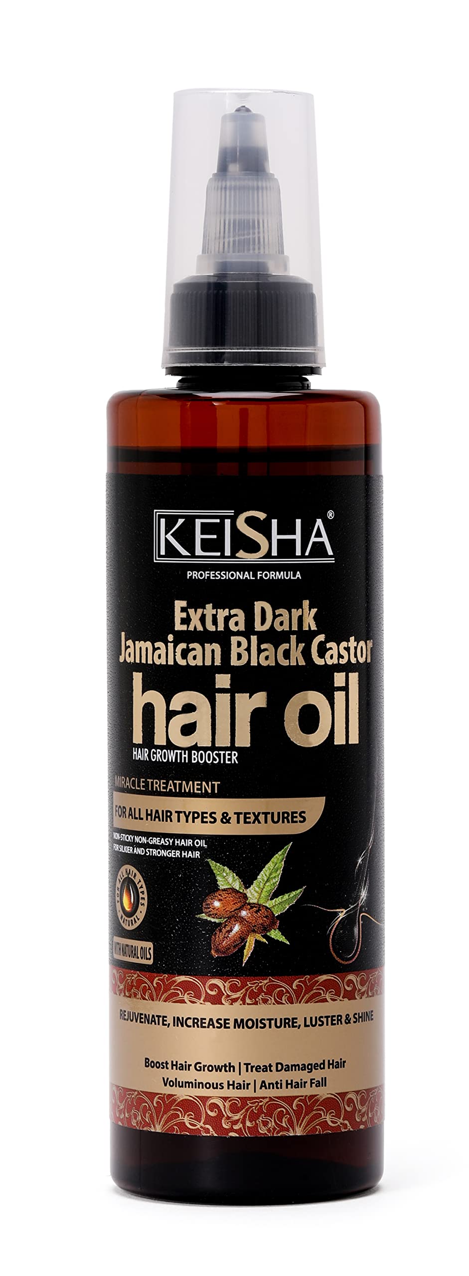 Keisha Extra Dark Jamaican Black Castor Hair Oil 150ml hair growth booster