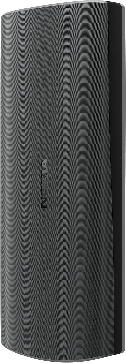 Nokia 105 4G Edition (2023) Feature Phone with Dual SIM, 1.8 Inch Display, 1450 mAh Battery, 48 MB RAM / 128 MB ROM, Expandable Memory, 3.5 mm Headphone Jack, FM Radio - Charcoal