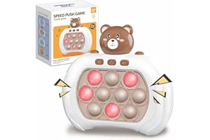 AZYH Quick Push Game Fidget Toys Pro for Kids Adults, Handheld Game Fast Puzzle Game Machine, Push Bubble Stress Toy, Relief Party Favors, Birthday Gifts for Kids 8-12 Years Old (Bear)