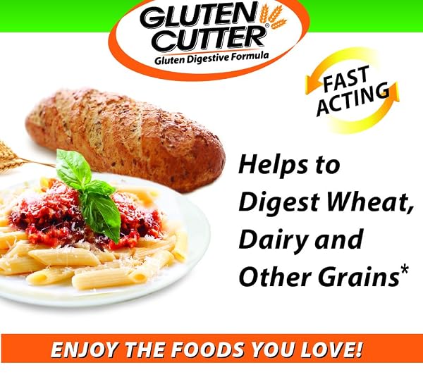 HEALTHY DIGESTIVES GLUTEN CUTTER ENZYME FORMULA – HELPS IMPROVE YOUR BODIES GLUTEN DIGESTION AND ASSIST IN BREAKING DOWN WHEAT, DAIRY AND OTHER GRAINS – CAPSULES – 30 SERVINGS