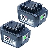 DTK 12V Replacement for SKIL 12V Battery PWRCore 12V 6.0Ah Lithium Battery 2 Packs