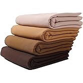 Febfim 4 PCS Muslim Women Soft Premium Solid Chiffon Hijab Scarves Shawl Long Scarf Wrap Scarves with Gift Box