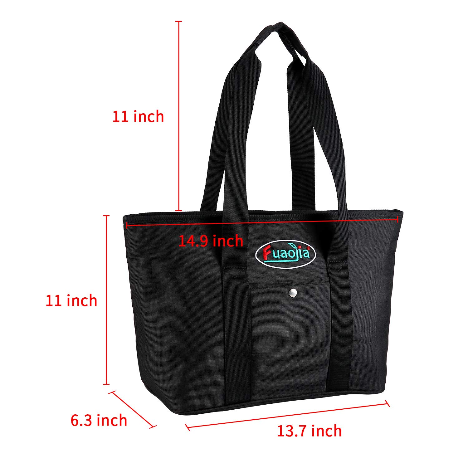 FUAOJIA Reusable Lunch Tote Bag for Women Polyester Cloth Waterproof Insulated Lunch Bag Lunch Box Tote Bag Handbag Cooler Bag for Women Adults Kids