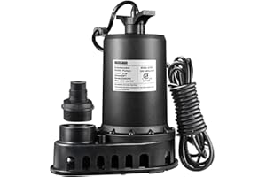 WASSERMANN 1/2HP Submersible Water Pump,3300GPH Thermoplastic Utility Pump Electric Portable Transfer Clean/Dirty Sump Pump for Pool Tub Garden Pond Draining with 10 FT Cord