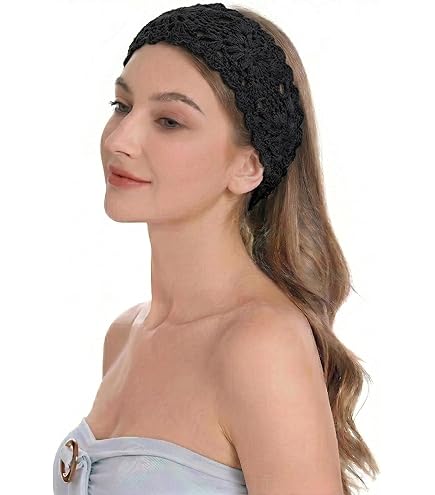 Amazon.com : ClawsandPaws Daisy Crochet Headbands Hairbands, Hair