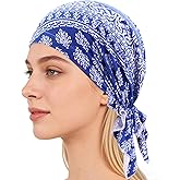 ORKSEA Chemo Headwear for Women Pre-Tied Head Scarf Slip On Headwraps Soft Turbans Cancer Hats Beanie Coverings Scarves