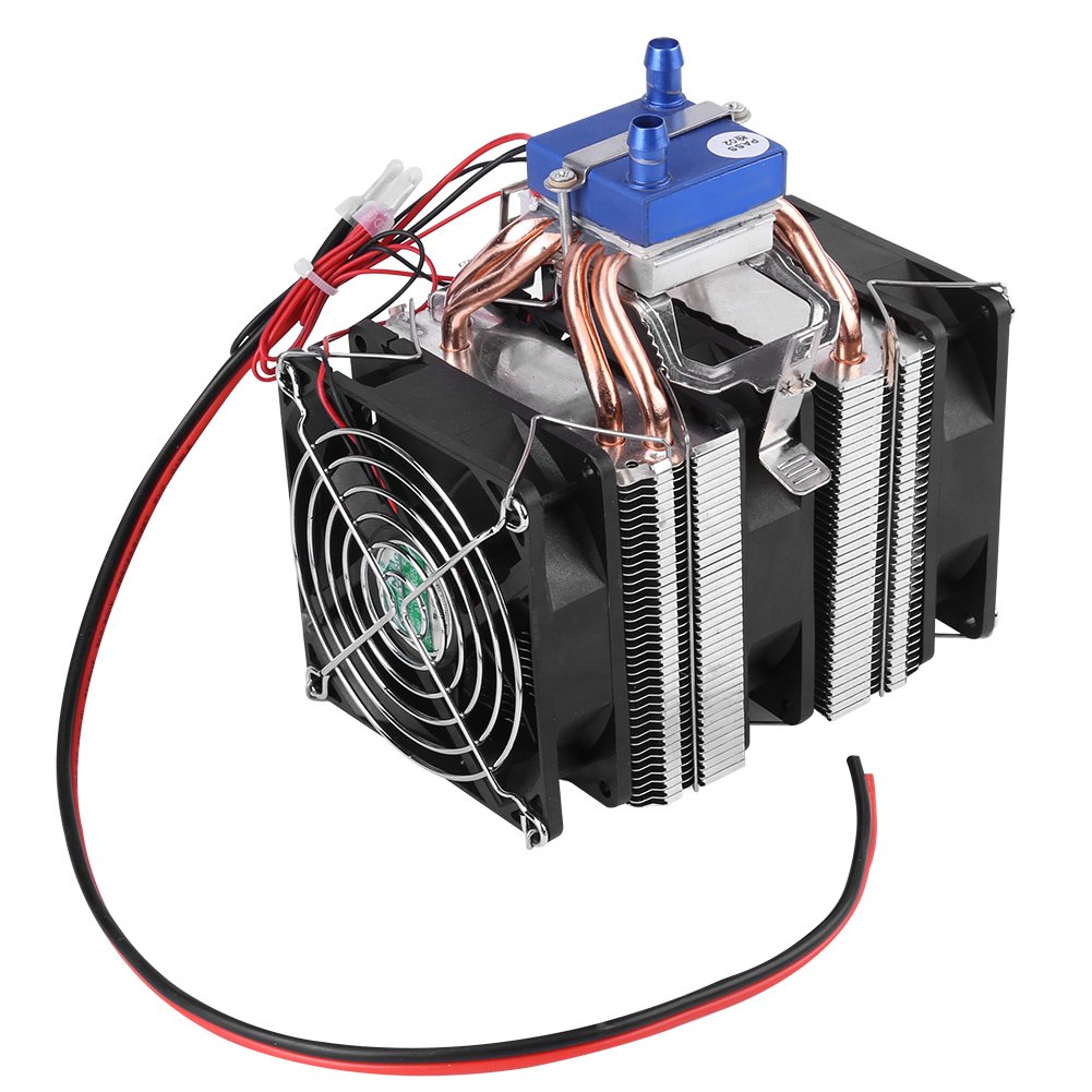 Walfront DIY Mini Thermoelectric Cooler Semiconductor Refrigeration Module Thermoelectric Peltier Refrigerator Radiator Fish Tank Cooler Device Fan Cooling System(120W for 30L Fish Tank)