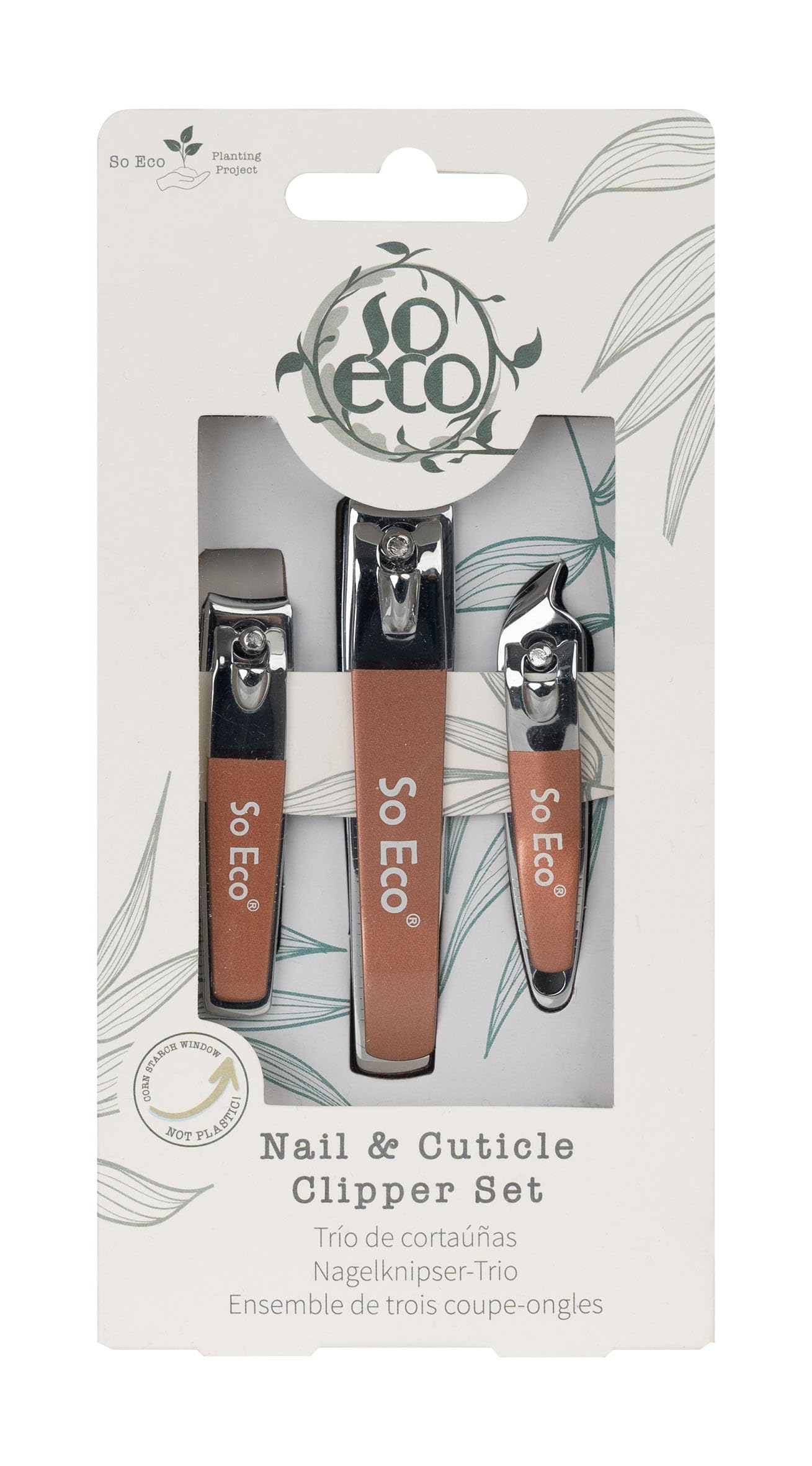 So Eco Nail Clipper Trio, Silver, One Size, 80 40 082
