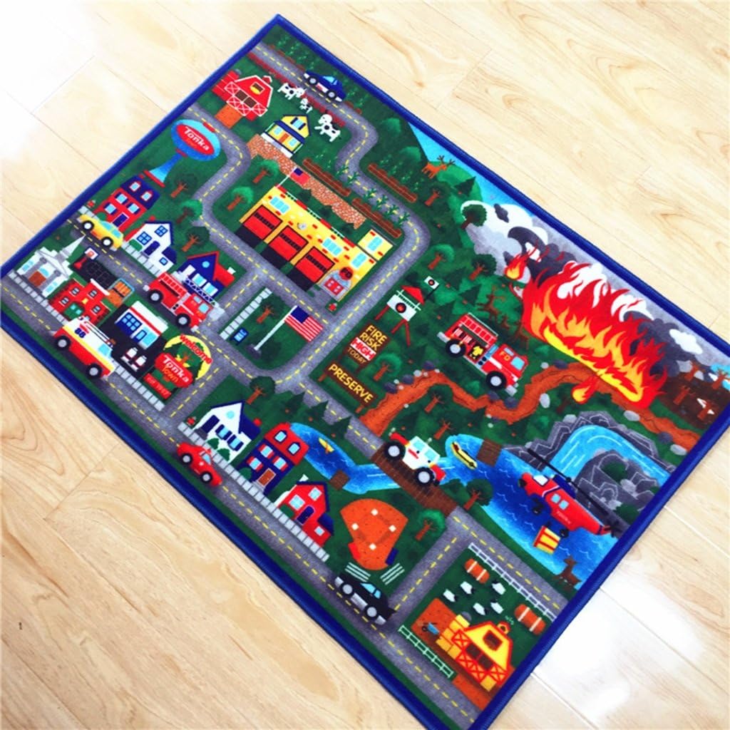 Qiaoquanbao & European carpet Children Car Track Carpets Children's Carpet (80 * 120CM) Carpet supermarkets (Color : C, Size : 80 * 120cm)