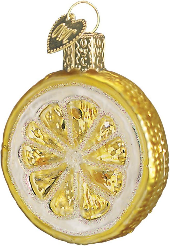 Ornaments - Old World Christmas Fruit Selection Glass Blown Ornaments for Christmas Tree Lemon Slice