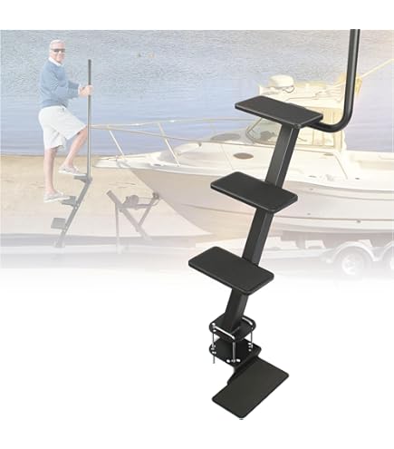 Luft Meister Universal Fit Triple Steps Boat Trailer Step With Stair