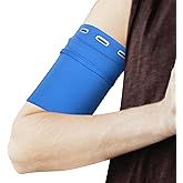 PATIKIL Universal Running Armband Sleeve 7.09"x3.94", Cell Phone Arm Bands Sleeve with Zipper Pocket for Key Earphones Credit Cards Sports Gym Workouts Exercise (S, Blue)