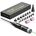 EZshoot Bore Sight Kit Bright Green or Red Dot BoreSighter with Big Button Switch for .17 to 12GA Caliber