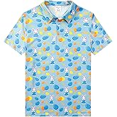 COSLAND Toddlers' & Boys' Cotton Festival Polo Holiday Pattern Printed Shirts, 2T-Large
