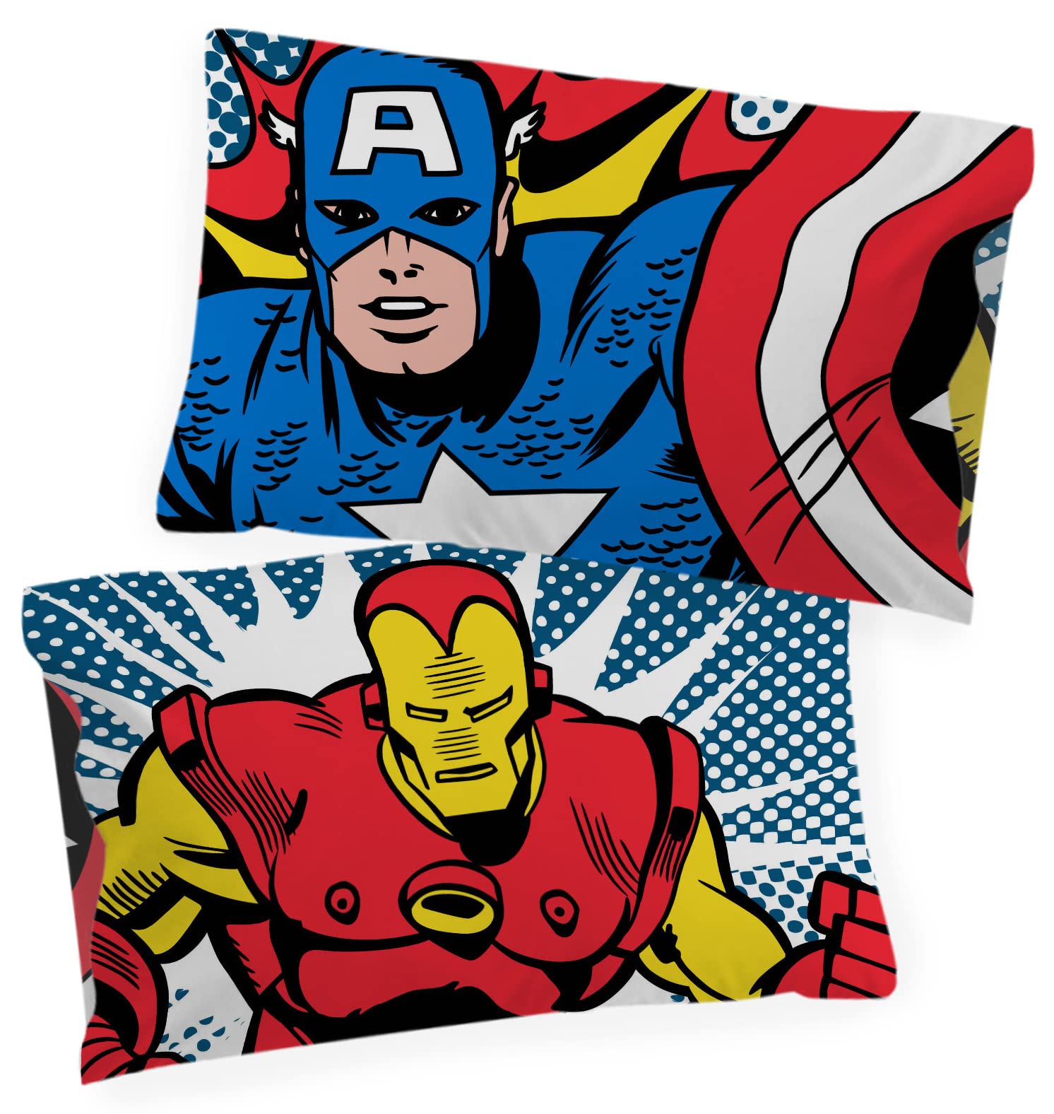 Jay Franco Marvel Comics Avengers Fighting Team 100% Cotton Pillowcase Set - 2 Pack