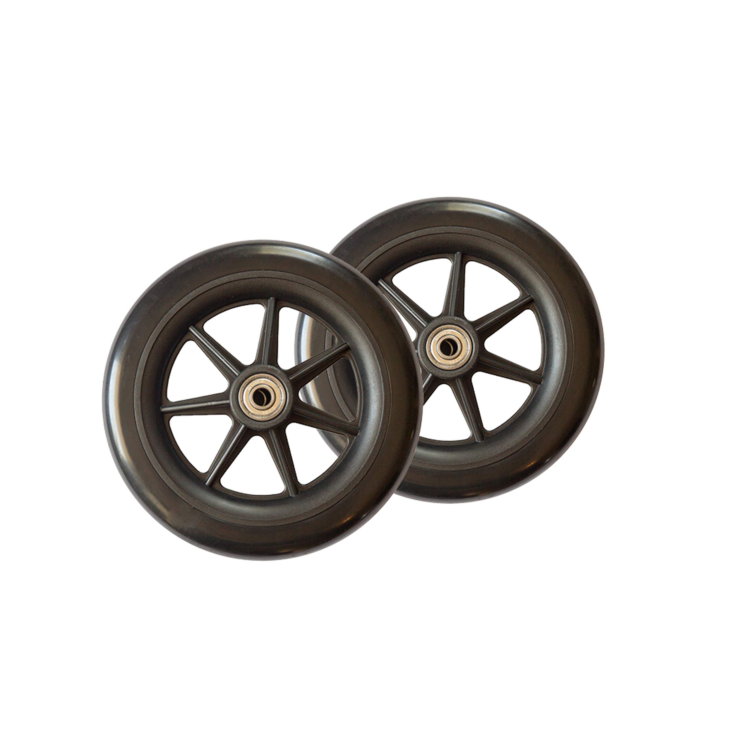 Stander Walker Replacement 15 Centimetre Wheels, for The EZ Fold-N-Go Walker and Able Life Space Saver Walker, Set of 2, Black (Eligible for VAT Relief in The UK)