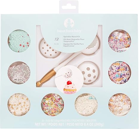 Amazon Com American Crafts Sweet Tooth Fairy Food Crafting Black Friday Sprinkle Wand Kit 12 Piece Set Kitchen Dining