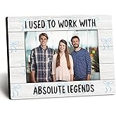 DUXMNAMG Retirement Coquette Bow 4x6 Picture Frame, Retirement Gifts for Men Women Colleagues Coworkers, Team Photo Frame, I Used to Work with Absolute Legends Picture PhotoFrames for Desk Decor
