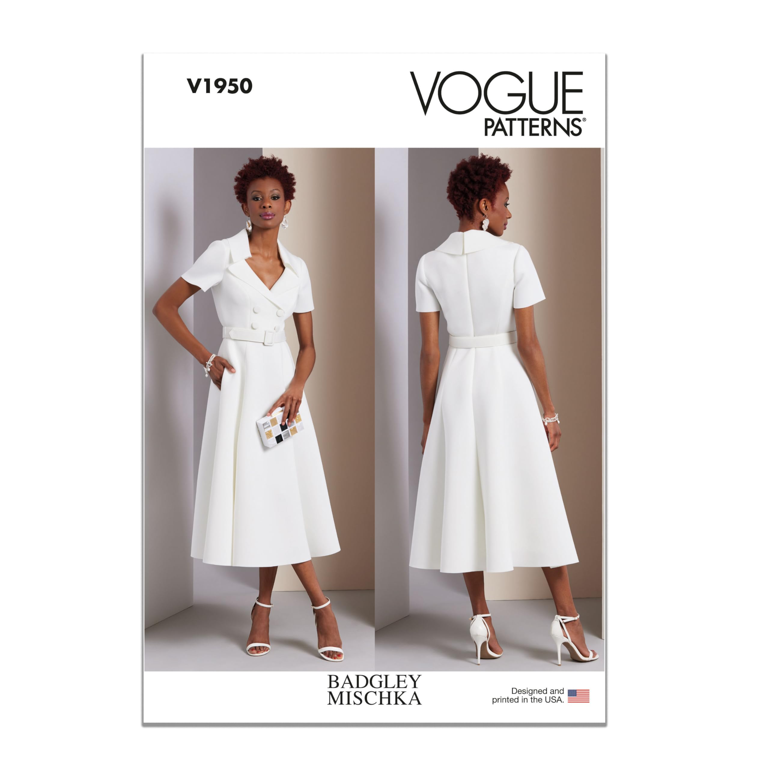 Vogue V1950F5 Misses' Dress by Badgley Mischka F5(16-18-20-22-24)