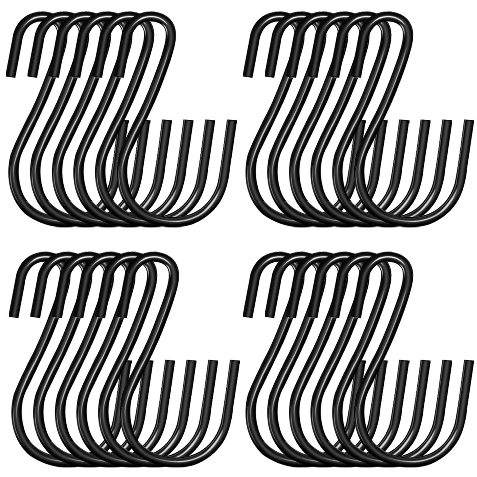 Photo 1 of 2 Inch Small S Hooks for Hanging, Heavy Duty Black S Hooks,Ornament Hooks for Christmas, 30 Pack Mini S Hooks for Hanging Plants, Necklaces,Pots Pans Mugs Clothes Towels Kitchen Closet Rod Jewelry