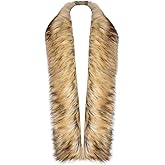 Aiphamy Fluffy Faux Fur Scarf Wrap Shawl Wedding Bridal Bridesmaid 1920s Party Stole Shrug Cover Up for Winter