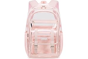 Cusangel Clear backpack for men women (Pink)