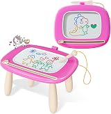 Kikidex Magnetic Drawing Board 8.7in for Toddlers Rose Doodle Board 1-3
