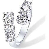 PAVOI 14K Gold Plated Cubic Zirconia Crossover Chunky Eternity Ring for Women | Open Twist Stackable Bands | CZ Statement Rings