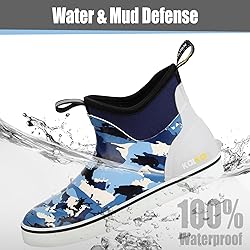 Kalkal Men's Deck Boots, Waterproof Fishing Rain