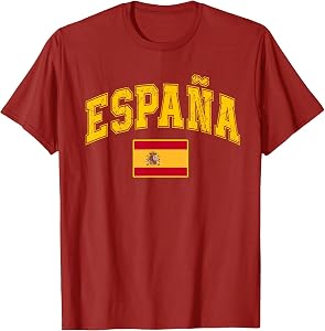 Spain Spanish Flag Espana Pride Vintage T-Shirt