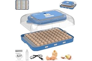 HOWOOIUA HOWOOlUA 70 Egg Incubator for Hatching Eggs withAuto Turn, Temp & Humidity Control, Built-in CandleLarge Capacity Egg Incubator for Chicken Duck GooseEggs