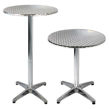 Höhenverstellbar 70cm Edelstahl Tischplatte 115cm Bistrotisch Sehplatte