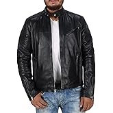 Laverapelle Men's Genuine Lambskin Leather Jacket (Black, Biker Jacket) - 1501008