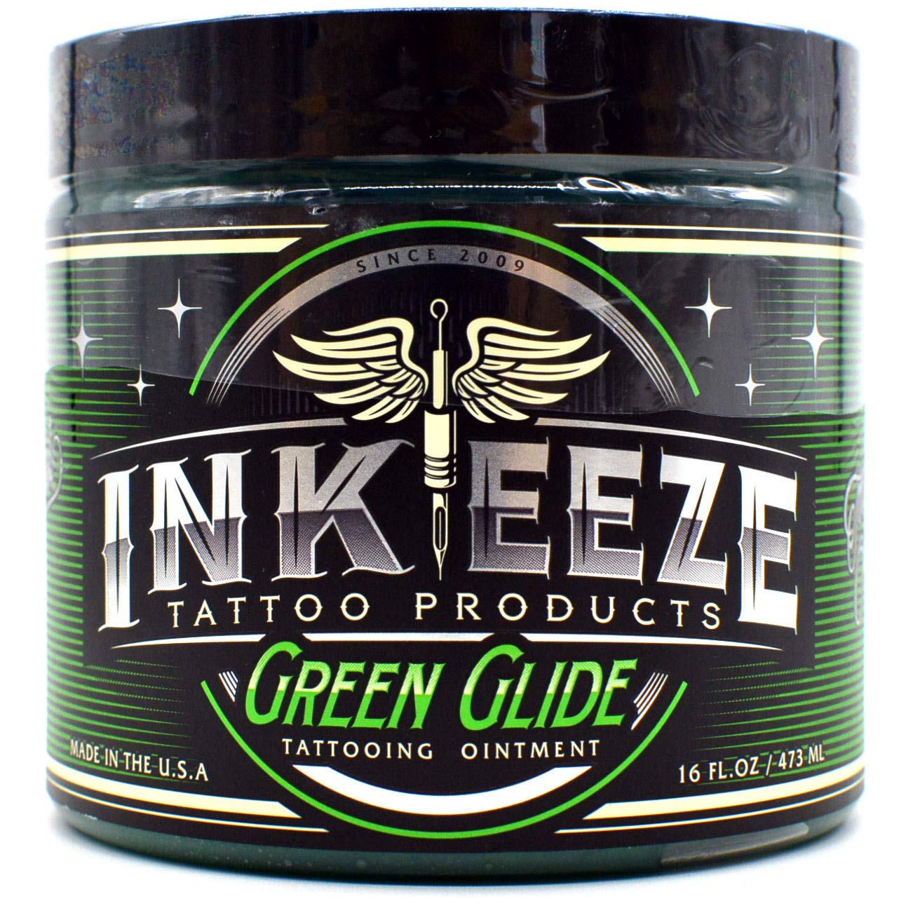 INK-EEZE Green Glide Tattoo Ointment 16oz