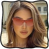 Woeoe Oversize Square Sunglasses Fashion Sunnies Sunglasses for Women Wraparound Sport Sun Glasses for Cycling Costume Party Accessory