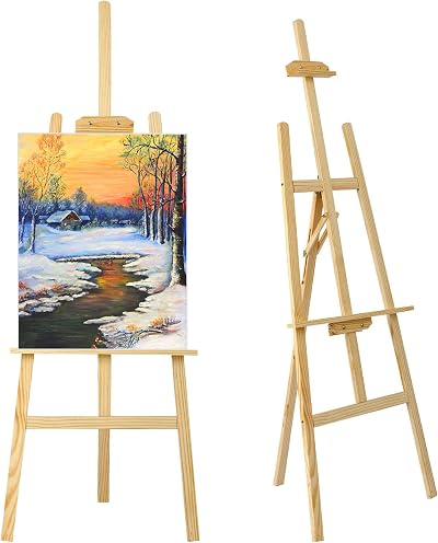 Trintion Table Easel Box Art Supplies Box Wooden Adjustable Foldable Desk Easel