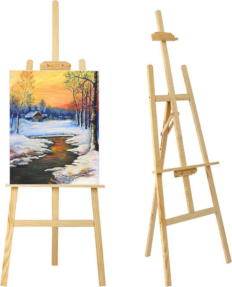 Trintion Table Easel Box Art Supplies Box Wooden Adjustable Foldable Desk Easel