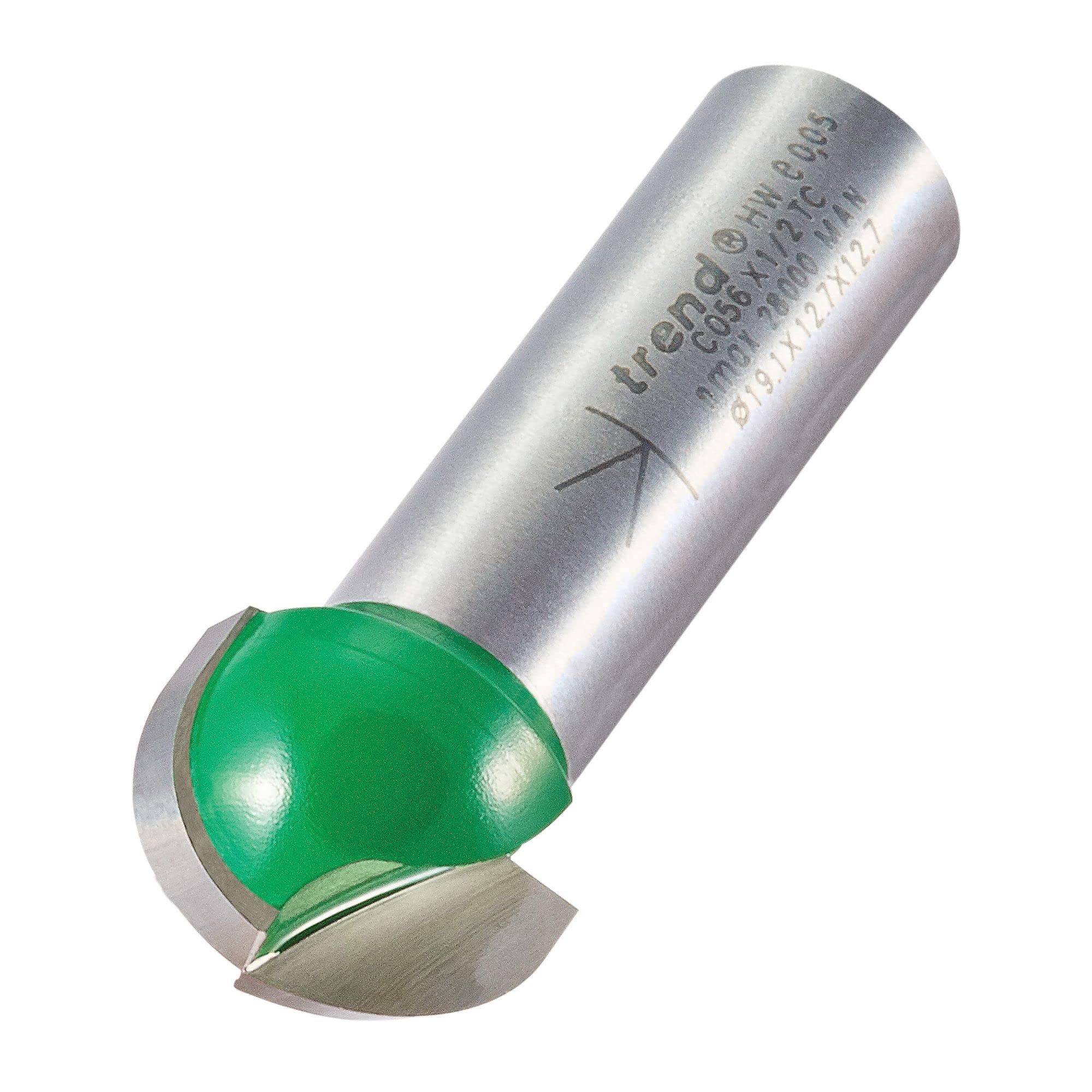 Trend CraftPro Cavetto Router Cutter, 1/2 Inch Shank, 9.5mm Radius and 19.1mm Cut Diameter, Tungsten Carbide Tipped, C056X1/2TC