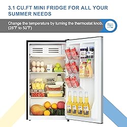 Frestec 3.1 CU' Mini Refrigerator, Compact