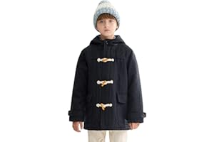 maoo garden Boys Winter Wool Coat Dress Peacoat Kids Heavy Sherpa Jacket Hooded Warm Thicken Windproof Overcoats