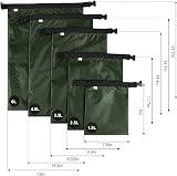 ZAVAREA Waterproof Dry Bag Set 5Pcs 1.5L 2.5L 3.5L 4.5L 6L Kayak view 6