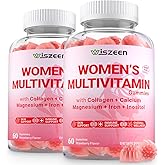 Wiszeen Sugar Free Methylated Multivitamin for Women Gummies, Biotin, Collagen, Calcium, Magnesium, Inositol, Folate, Iron, Vitamin A, C, D, E - Womens Vitamins for Energy, Immune, Bone, Skin, Hair