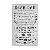 Tangvo Fathers Day Cards for Dad from Daughter - Best Dad Wallet Card - Dad Birthday Gifts from Daughter, I Will Always Be Your Little Girl Gift