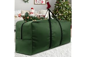AIGOTSUKI 9-12 Ft Christmas Tree Storage Bag 420D Xmas Tree Bag Extra Large Artificial Christmas Tree Bag with Reinforced Carry Handles and Zippers